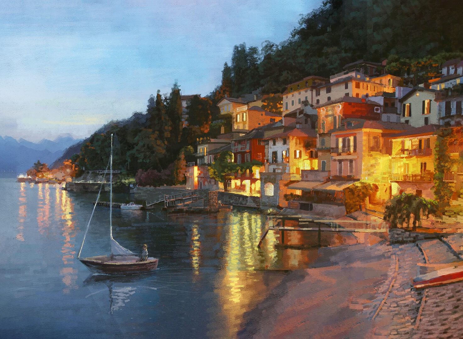 Италия картины художников пейзаж Средиземноморский